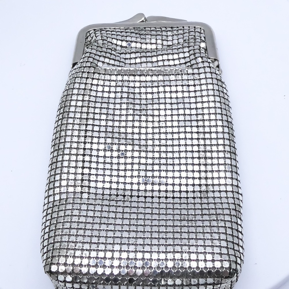 Whiting & Davis Vintage Silver Mesh Extra Long Cigarette Case Glasses Case 6.5"